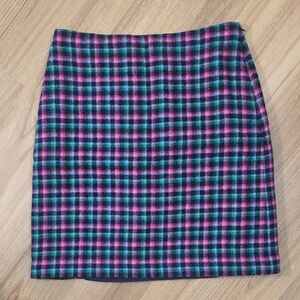 Talbots Pink and Blue Knee-Length Pencil Skirt